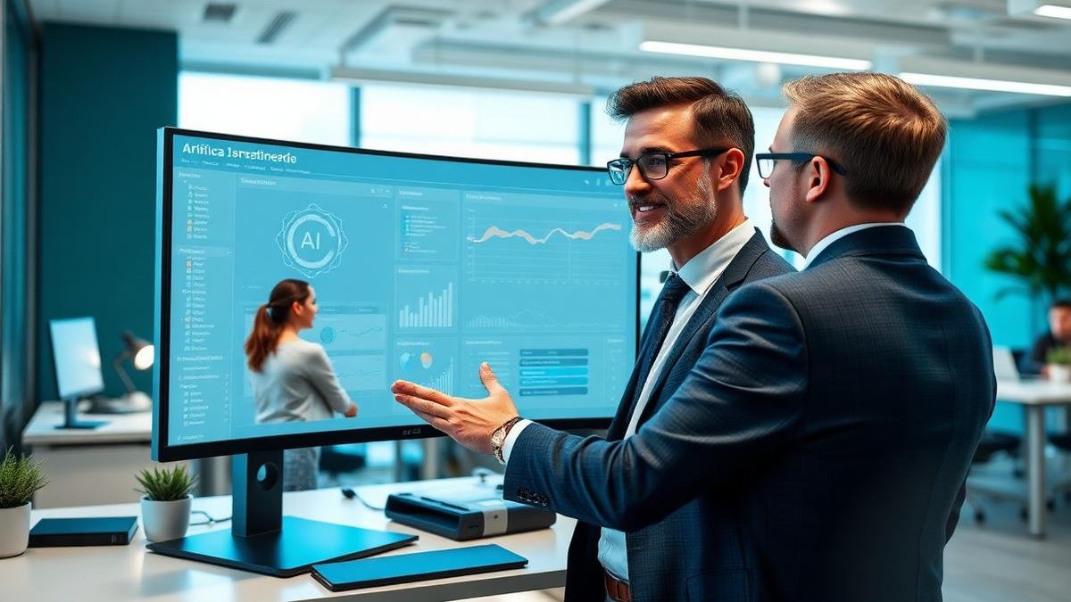 Equipo de una pyme revisando una estrategia de inteligencia artificial